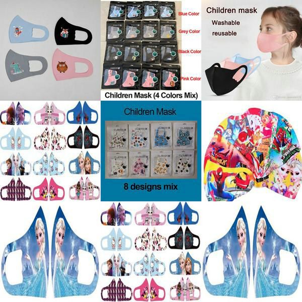 

mask character mouth protection mask stretch cover face cartoon nose cloth mask face reusable face dhl washable kids dgveg otsweet, Black