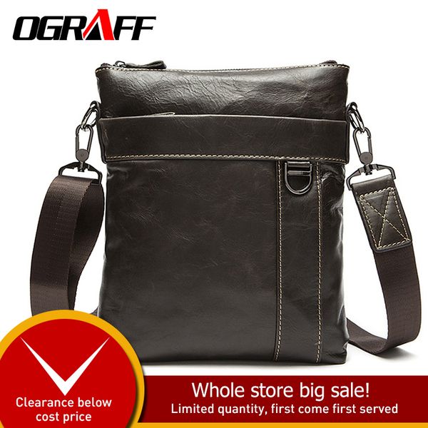 

ograff genuine leather bags men messenger bags male small briefcases fashion crossbody business shoulder bag briefcase