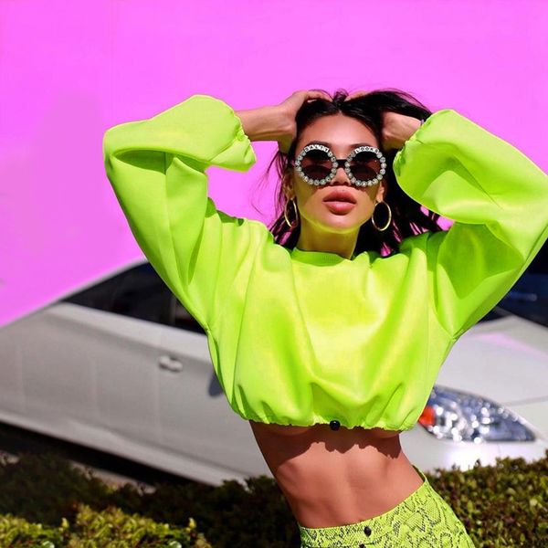 

женщины дизайнер hoodiewind с инс носить свободные талии джокер сезоне женские свитера, Black