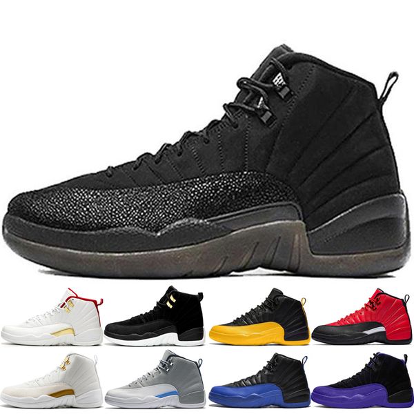 

classic 12 12s basketball shoes for men dark concord reverse flu game jumpman university gold game royal fiba mens trainer sneakers eur40-47