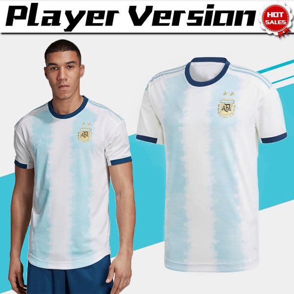 

player version 2019 copa amÃ©rica argentina home soccer jerseys #10 messi #22 lautaro 19/20 soccer shirt 2019 national team football uniforms, Black;yellow