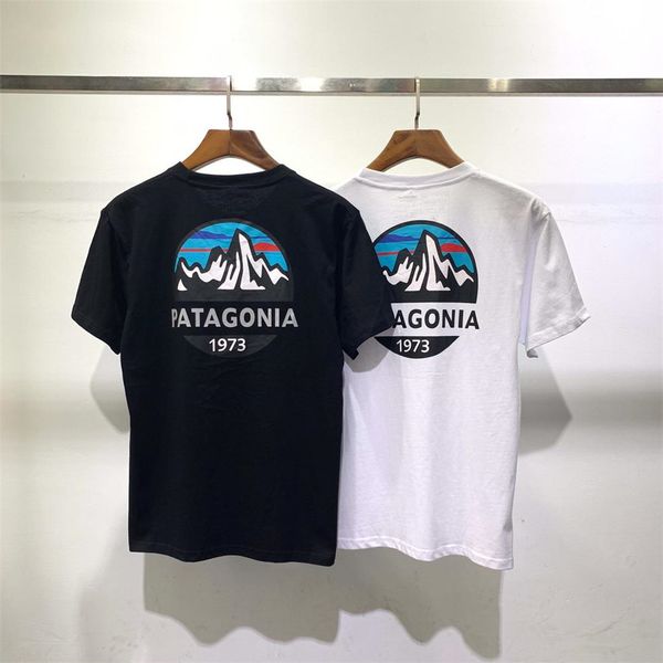 

мужские футболки конструктора patagonia 1973 t shirt мужчины женщины pg высокого качества конструктора рубашка с коротким рукавом t6, White;black