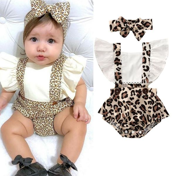 

newborn baby girl romper jumpsuit clothes bodysuit playsuit headband outfit, Blue