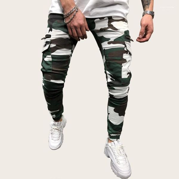 

trousers mens clothes spring camouflage pencil pants skateboard hiphop 19fw designer pantalones, Black