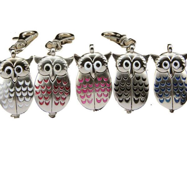 Favor Owl Charme Moda Unissex Roman Número de quartzo bolso Keychain partido do relógio e presente Atacado ZC2919