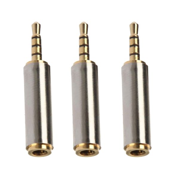 

3-pack) audio adapter 2.5mm jack male to 3.5 (1/8 inch) female (gold plated