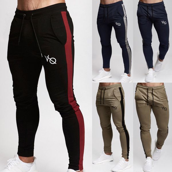 

2020 новый бренд мужчин slim fit брюки спортивные костюмы bottoms узкие joggers пот трек брюки, Black