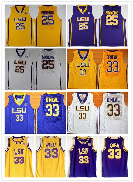 

ncaa lsu tigers college ben simmons jersey montverde academy eagles shaquille o'neal stitched cole high school green basketball jerseys, Black