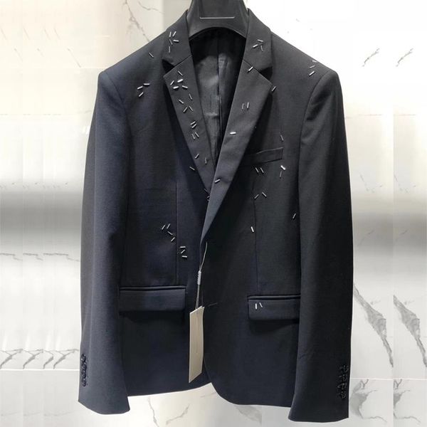 

fashion autumn winter italy latest designer slim fit business casual men suits 2 piece sets blazer and pants brand clothing, White;black