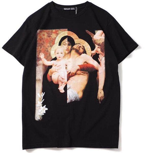 

роскошная летняя футболка мужская проектировщик футболка мужчины женщины футболка hip hop рев орангутанг обезьяны круг star с коротким рукав, White;black