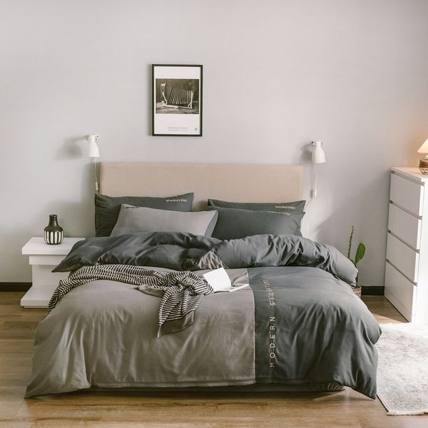 

home textile bedding sets bedding set bed,gray duvet cover , king,  size quilt cover brief bedclothes comforter