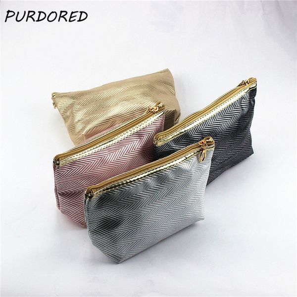 

purdored 1 шт твердой косметички вспышка женщина макияж организатор pu путешествие туалетной сумка макияж сумка necessarie dropshipping