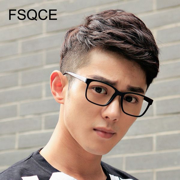 

clear glasses square optical glasses frame women transparent spectacle frame men eyeglasses eyewear retro men, Black