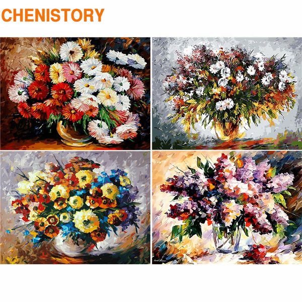 

chenistory frame 60x75cm diy painting by numbers kit flowers acrylic diy paint by numbers for home decors paints artwork gift
