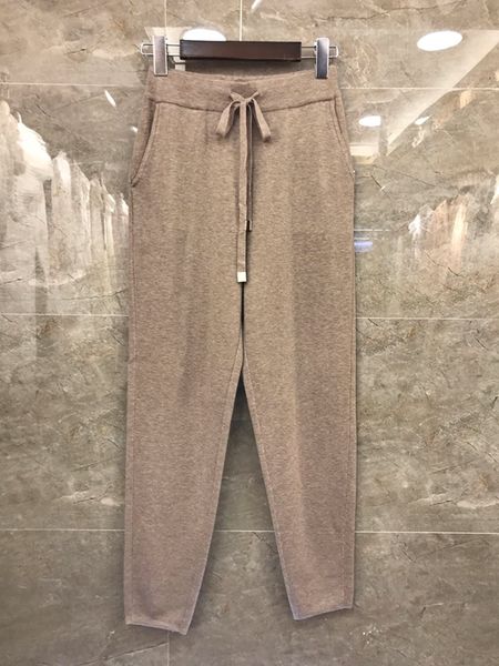 

2019 autumn and winter new women's wild color tie waist casual pants 916, Black;white