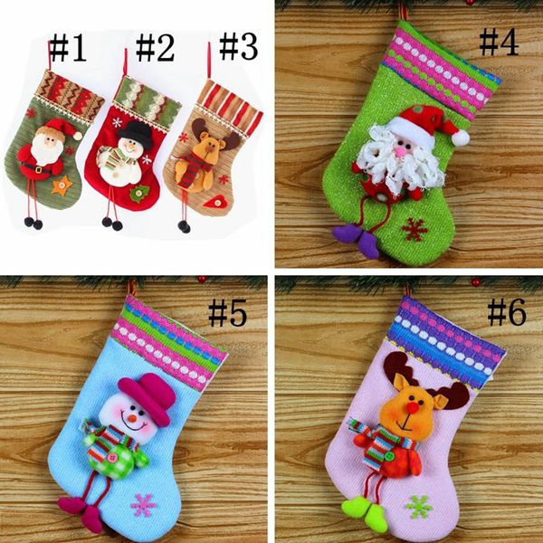 

fashion christmas knit stockings cartoon cute children santa gifts candy bags xmas tree stocking home party decoration fa3053