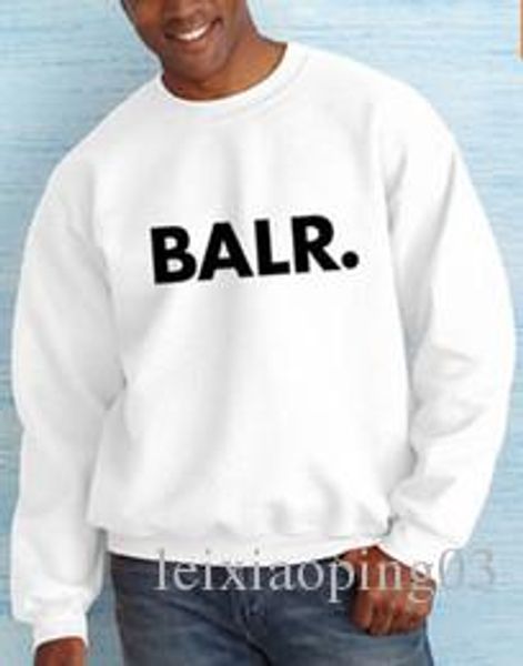 

бесплатной доставка новых моды шея пуловер свитер balr кофта мужского большого размера хлопок круглого воротник свитер, Black