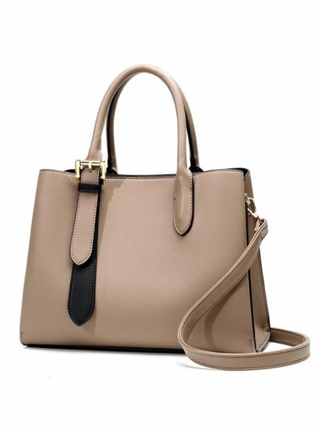 

women pu leather tote shoulder handbag fashion solid color shoulder crossbody bags