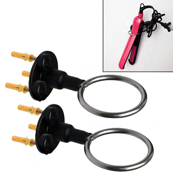 

mini wall mount storage rack holder for curling wand, flat iron up to 1-1/2 inches - no iron