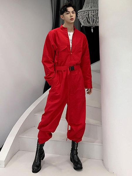 

мужчины high street hip hop повседневный комбинезон cargo pant мужской streetwear комбинезоны stage танцы одежда комбинезон гареме брюки, Black