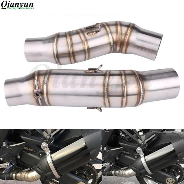 

slip on for z1000 2010 - 2017 motorcycle exhaust middle connection link pipe stainless steel without muffler