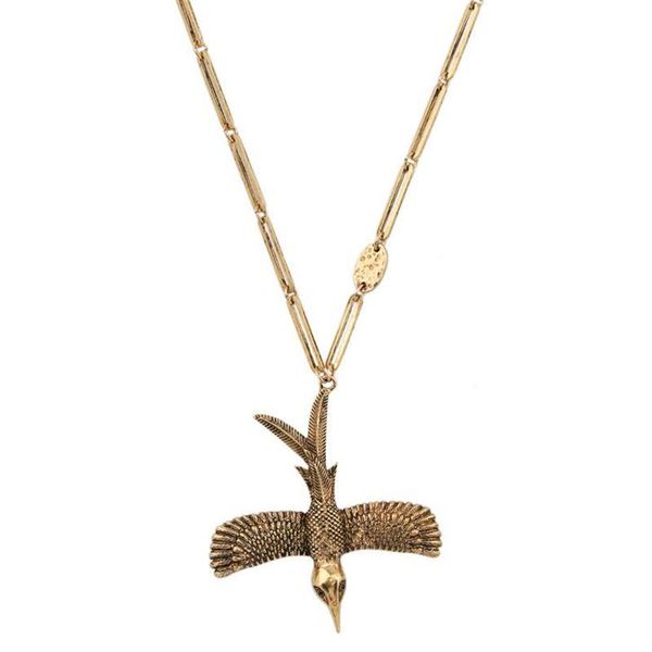 

новые прибыл старинные ювелирные изделия сплава птица ожерелье кулон очарование колье ожерелья для женщин завод оптовая, Silver