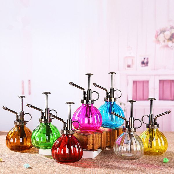 

echootime 250ml retro pumpkin shape glass watering pot plant flower hairdressing spray bottle garden hand pressure sprayer