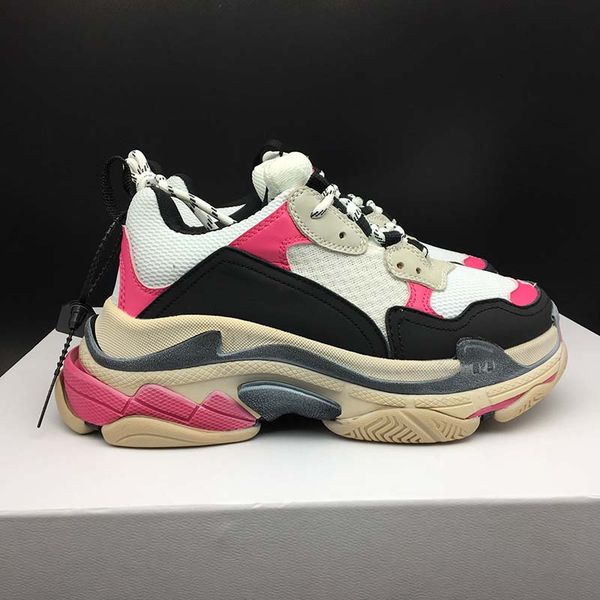 

Luxury Paris Triple S DSM Dad Shoes 17FW Black White Pink Women New Fashion Designer Casual Sports Sneakers Size 36-40