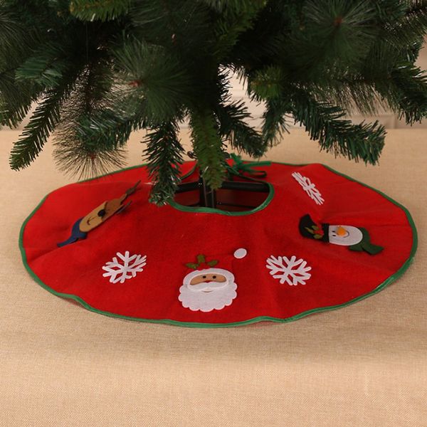 

tree apron santa applique non-woven christmas tree decoration new year xmas decor 70cm