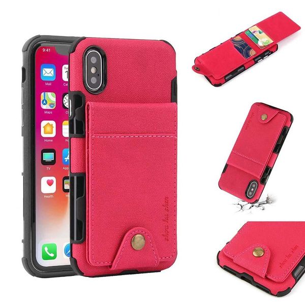 

hope shell full protect leather back cases for iphone xs max xs xr x 8 7 6 6s 5 plus flip-over leather cover case plug-in card