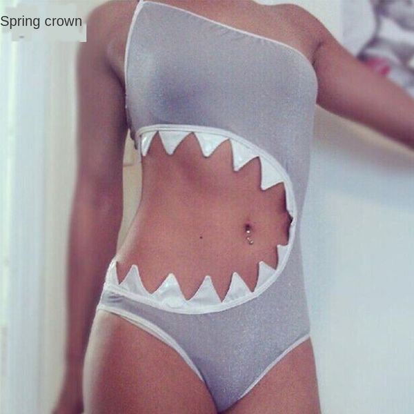 

women's shark 2020 one-piece origin women's shark bikini 2020 bikini swimsuit one-piece swimsuit origin, White;black