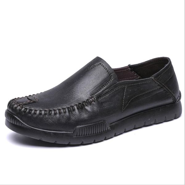 

jx675 autumn designer shoes men genuine leather shoes slip on black real leather loafers mens moccasins zapatillas