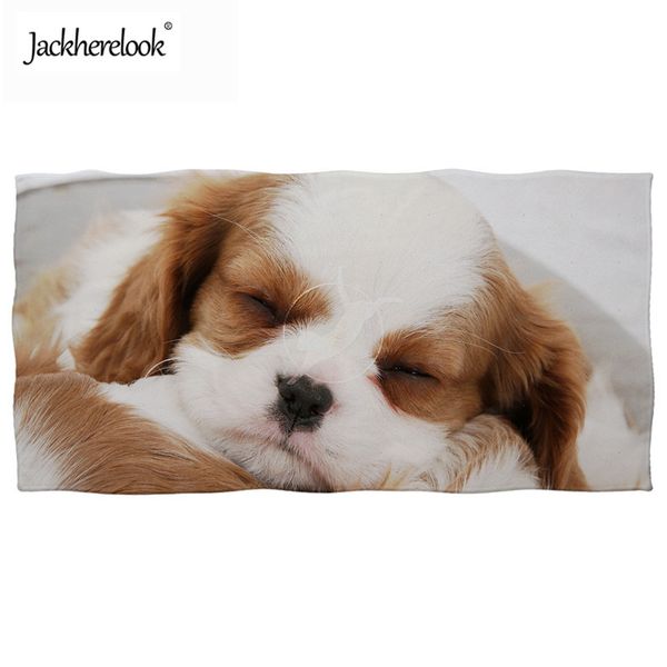

jackherelook beach towels for adults sleeping king charles spaniel dog 3d print sport swimming towel super absorbent bath toalla