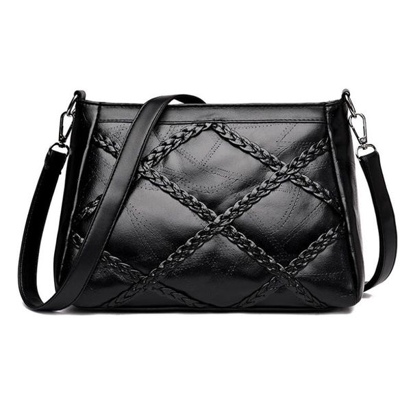 

women splice bag braid retro shoulder bags for female fashion female handbags casual crossbody bag for women