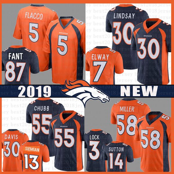 

30 phillip lindsay jersey denver bronco case keenum von miller joe flacco 55 bradley chubb john elway terrell davis 3 drew lock siemian, Black;red