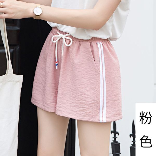 

2020 summer women's shorts cotton fashion casual wrinkle-free, White;black