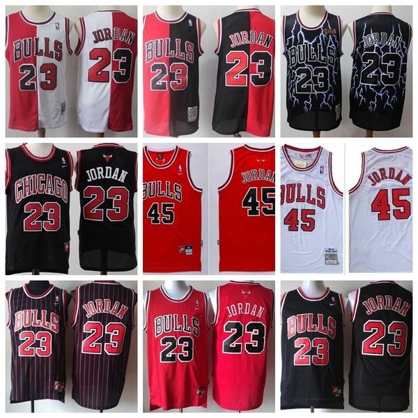 

39 men chicago bulls 23 michael jordan 45 michael jordan vintage swingman embroidered1 nba jersey, Blue;black