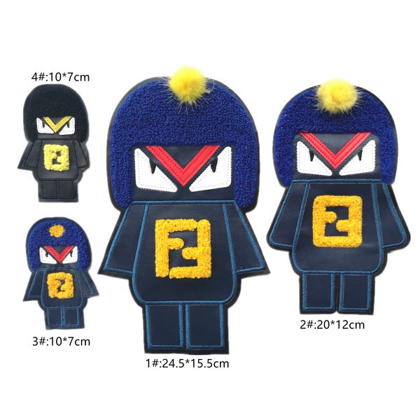 

embroidery big robots patches for jackets,boys robot patches badges appliques for jeans,pu patches for clothing a84, Black