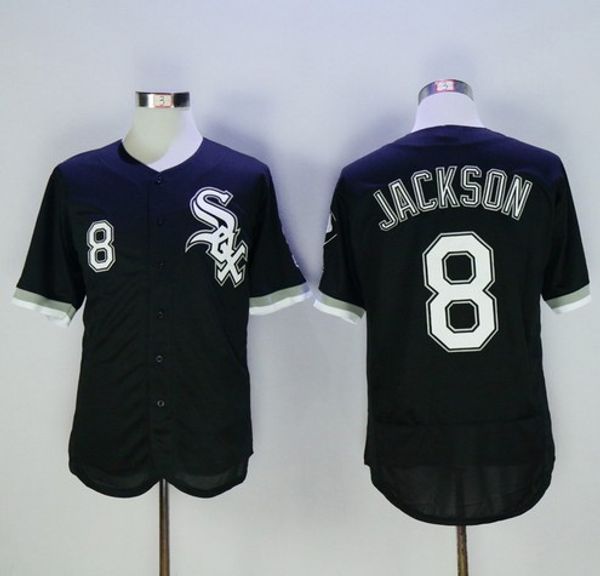 

mens flexbase #8 bo jackson #1 adam eaton blank jersey stitched gray black retro jerseys, Black;blue