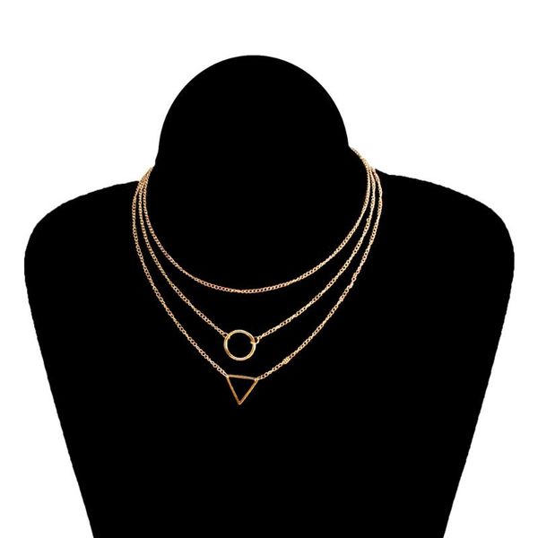 

pendant necklaces for women 3pcs clavicle layered initial women's jewellery set small pendants girlfriends chain short, Silver