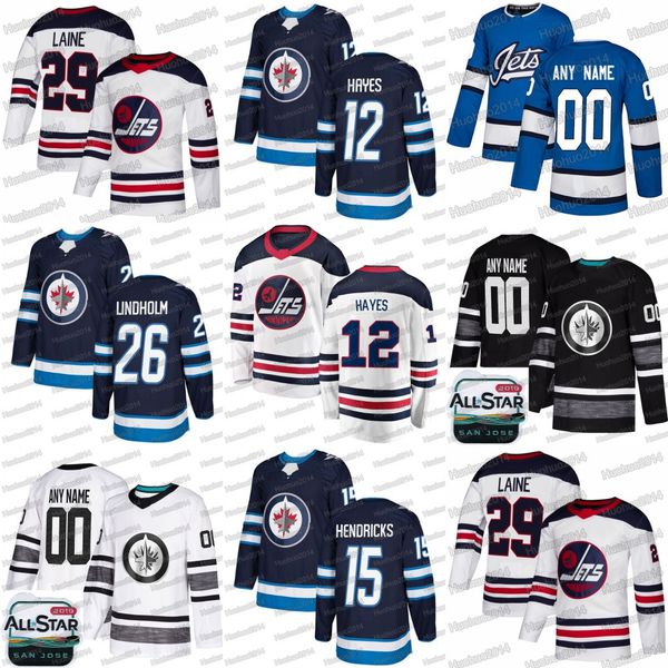 

12 Kevin Hayes Winnipeg Jets Alex Broadhurst Scheifele Blake Wheeler Patrik Laine Connor Hellebuyck Nathan Beaulieu Matt Hendricks Jerseys