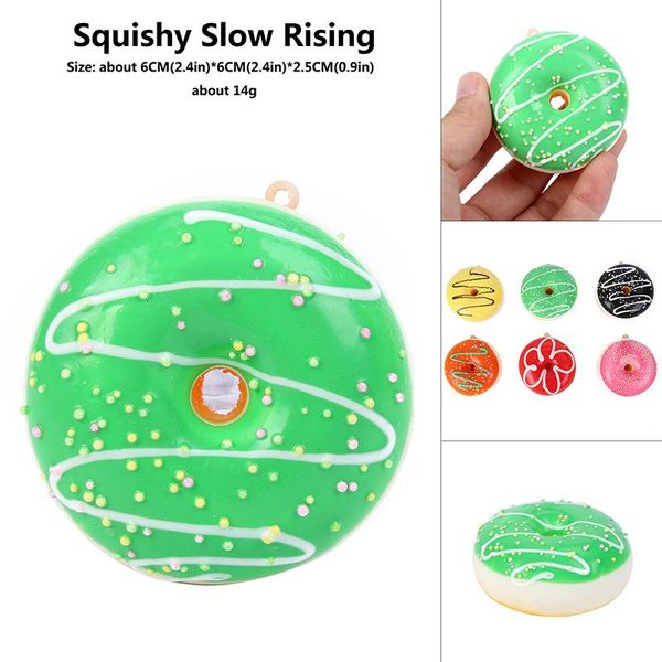 

bravo 7cm donut squishies cake model squishy toys phone pendant slow rising decompression toy for party home decor baby toys