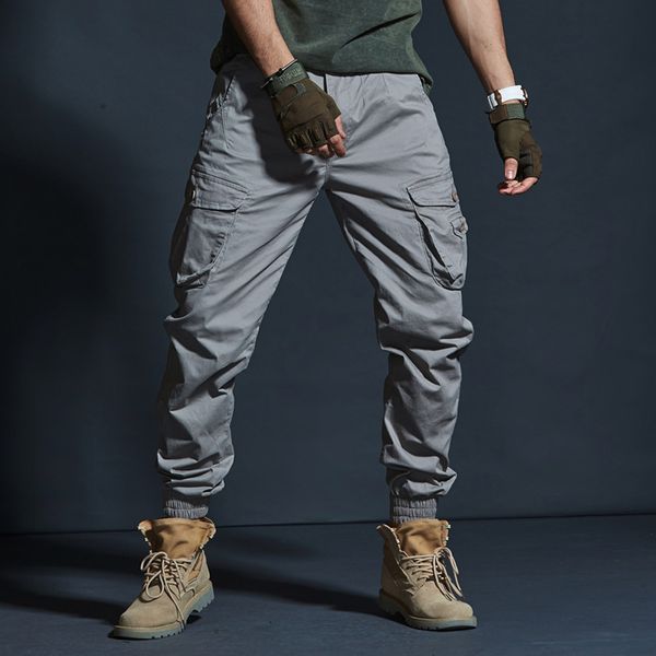 

2020 new cargo joggers brand men fashion streetwear casual camouflage jogger pants tactical trousers men cargo pants, Black