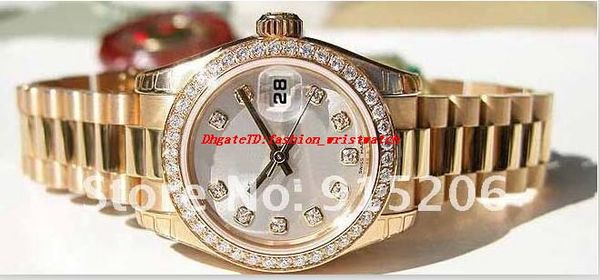 

luxury watch ladies fashion watches 31mm 179138 178278 279178 18k yellow gold diamond asian 2813 automatic mechanical ladies watches