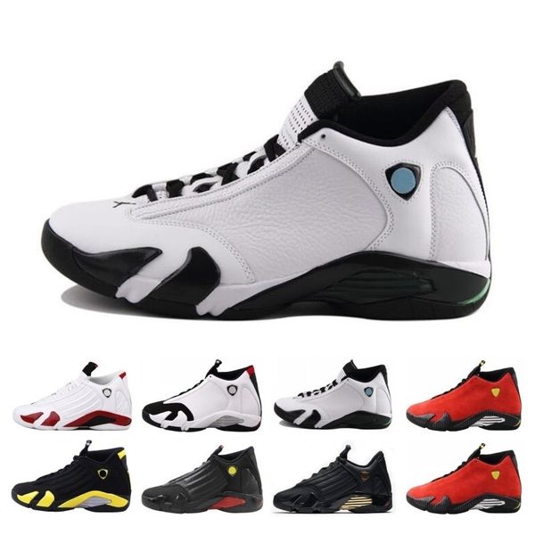 

wholesale 14 14s black toe candy cane doernbecher fusion varsity red suede men basketball shoes last sthunder dmp indiglo sneakers