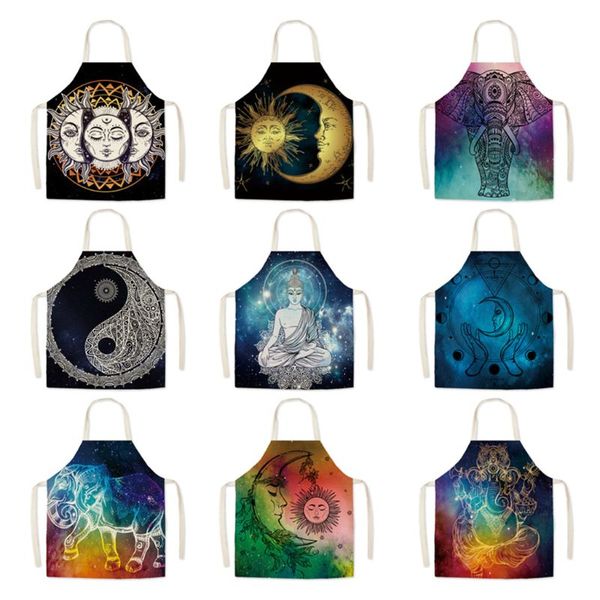 

mandala sleeveless bib apron adults children kitchen restaurant chef tools r7rc