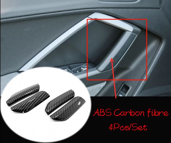 

abs matte/carbon fibre for q3 2019 2020 accessories lhd car door inside armrest decorative strip cover trims car styling