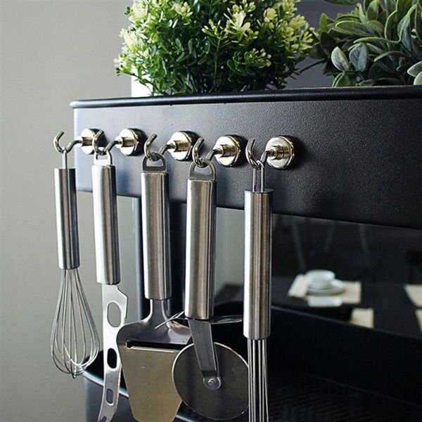 

10 pcs super strong magnetic hooks for storage and organization heavy duty hook holder