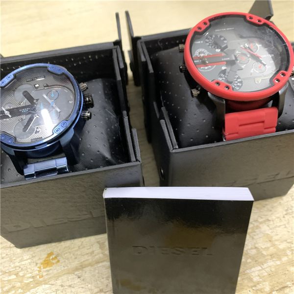 

роскошь спорт военные montres мужские новые оригинальные релох большие дизели дисплей циферблат часов йг часы dz7331 dz7312 dz7315 dz7333 dz, Slivery;brown