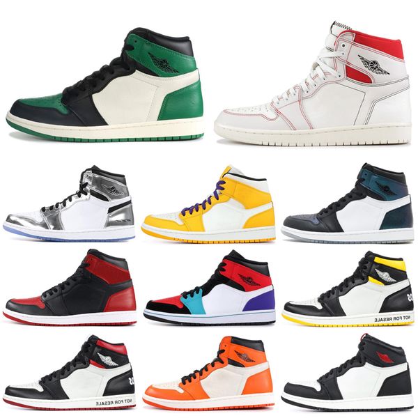 

1 1s basketball shoes phantom unc couture union multicolor banned black bred toe white women mens trainer sports sneakers drop shipping